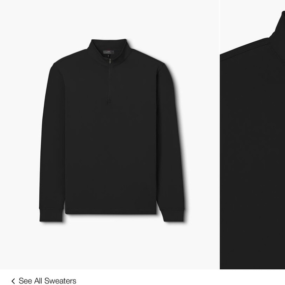 Sunday Red Golf Black Half-Zip Jacket - Picture 1 of 3